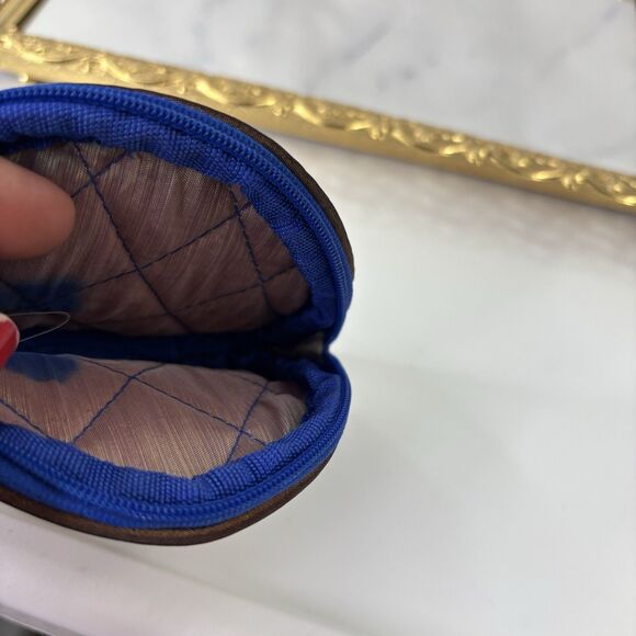 Needlepoint Dachshund Coin Purse Doxie Weiner Dog Bag Motif novelty Blue Black - Picture 7 of 11